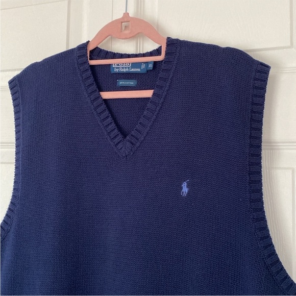 Polo Ralph Lauren 100% Cotton Sweater Vest size XL - Picture 1 of 9